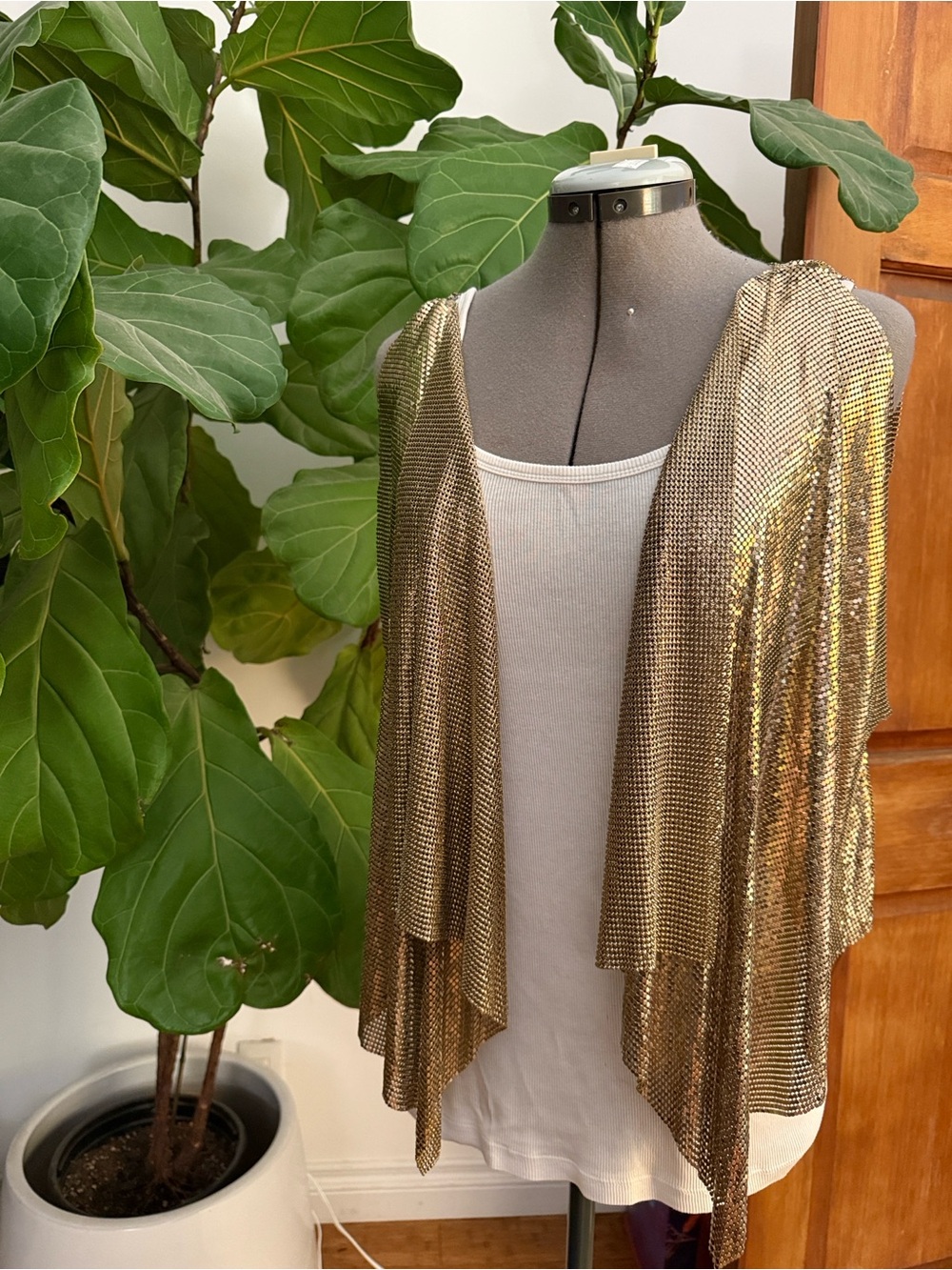 AS BY DF Liquid Gold Draped Women's Vest O/S